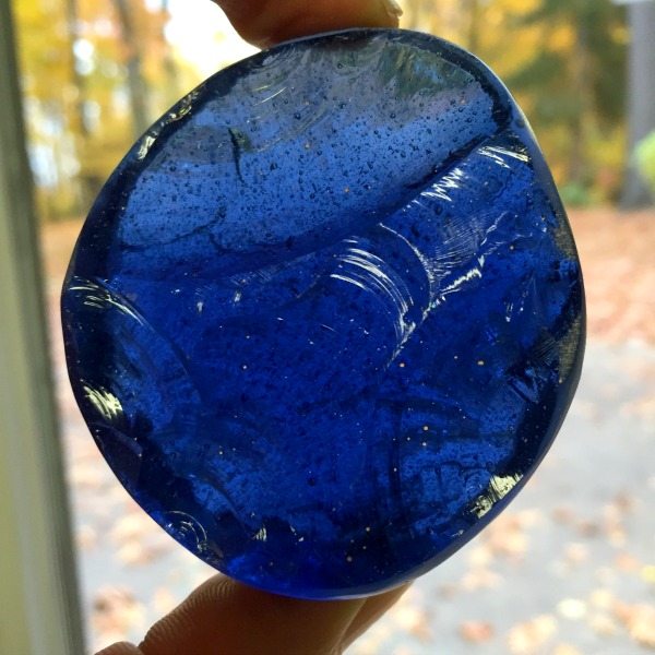 blue chunk glass
