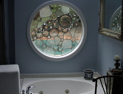 Stained Glass for Bathroom Window